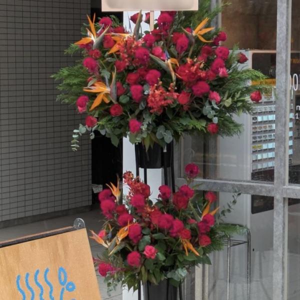 スタンド花（赤）